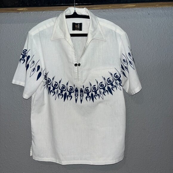 Iolani Other - Vintage 1970's Iolani Hawaiian Aloha Shirt White - Beautiful Cond. - Men's M